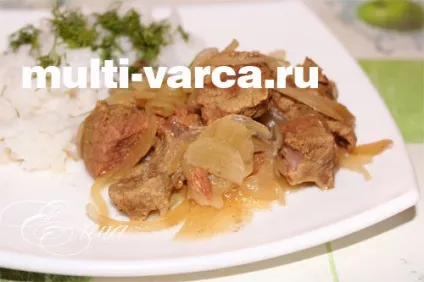 Тушкована яловичина з цибулею в мультиварці (в мультиварці) Тушкована яловичина з цибулею в мультиварці