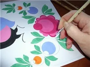Урок малювання в техніці Городоцької розпису (розпис) Урок малювання в техніці Городоцької розпису