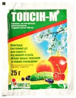 Топсин-м - інструкція із застосування фунгіциду, відгуки, склад (склад) Топсин-м - інструкція із застосування фунгіциду, відгуки, склад