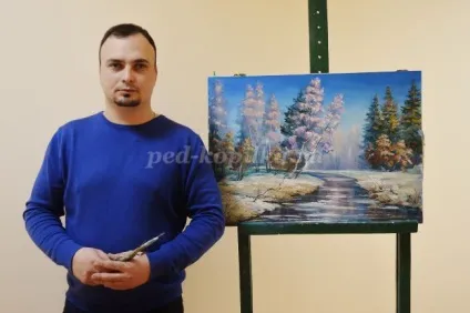 Весняний пейзаж мастихіном (весняний) Весняний пейзаж мастихіном
