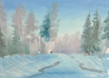 Весняний пейзаж мастихіном (мастихіном) Весняний пейзаж мастихіном
