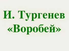 Воробей тургенев