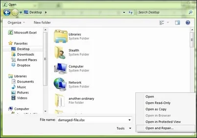 Відновлення пошкоджених файлів, як word, excel або power point - скритність параметри