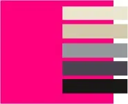 Яскраво-рожевий колір і поєднання з ним, lookcolor (яскраво-рожевий) Яскраво-рожевий колір і поєднання з ним, lookcolor