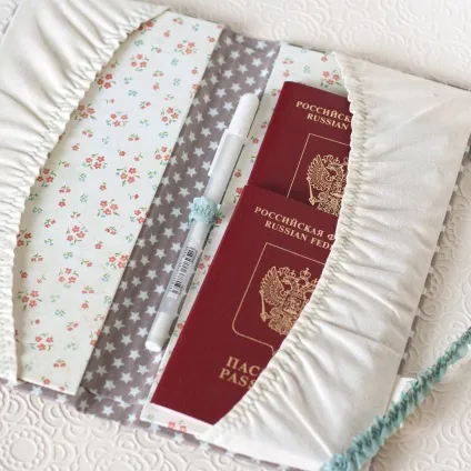 Холдер для документів в подорож - ярмарок майстрів - ручна робота, handmade (тканину для печворку) Холдер для документів в подорож - ярмарок майстрів - ручна робота, handmade