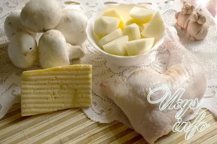 Запіканка з картопляного пюре з грибами і куркою рецепт (куркою) Запіканка з картопляного пюре з грибами і куркою рецепт