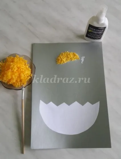 Аплікація до свята паска з паперу «курча» для дітей (православному) Аплікація до свята паска з паперу «курча» для дітей