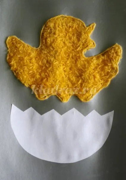 Аплікація до свята паска з паперу «курча» для дітей (аплікація) Аплікація до свята паска з паперу «курча» для дітей