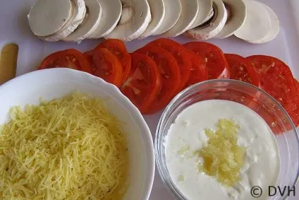 Баклажани, запечені з помідорами і грибами (баклажани) Баклажани, запечені з помідорами і грибами