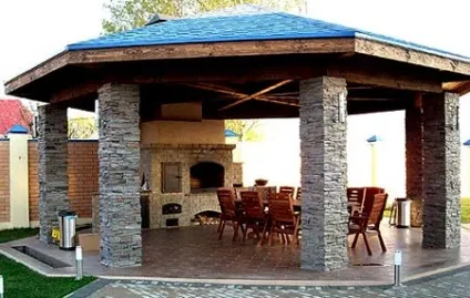 Альтанки з каменю з мангалом і барбекю як їх зробити своїми руками (альтанки) Альтанки з каменю з мангалом і барбекю як їх зробити своїми руками