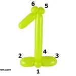 Цифра 1 одиниця з довгих кульок ШДМ своїми руками twisting balloon number 1, дитячі свята (одиниця) Цифра 1 одиниця з довгих кульок ШДМ своїми руками twisting balloon number 1, дитячі свята