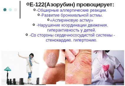 E122 азорубін, кармуазин - дія на здоров'я, користь і шкода, опис (e122) E122 азорубін, кармуазин - дія на здоров'я, користь і шкода, опис