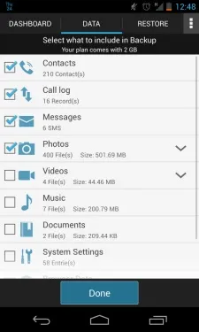 G cloud backup на відмінно впорається зі створенням резервних копій для вашого android пристрої - додатки