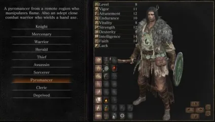 Гайд по класах dark souls 3 ассасін, чарівник, піромантія, клірик і жебрак