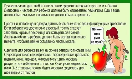 Глисти у дітей лікування