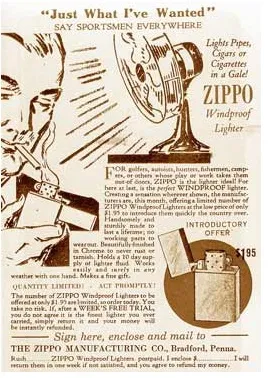Історія легендарної запальнички zippo (історія) Історія легендарної запальнички zippo