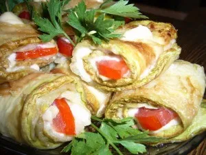 Кабачки смажені з помідорами (смажені) Кабачки смажені з помідорами