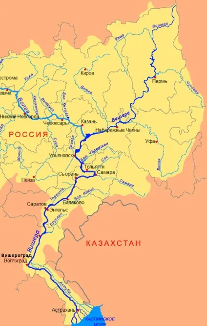 Волга і кама - притоки Вішери