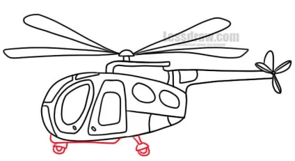 Як намалювати вертоліт дитині, lessdraw (вертоліт) Як намалювати вертоліт дитині, lessdraw