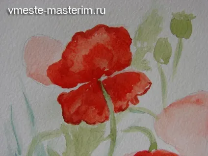 Як намалювати маки аквареллю (майстер-клас) (майстер-клас) Як намалювати маки аквареллю (майстер-клас)
