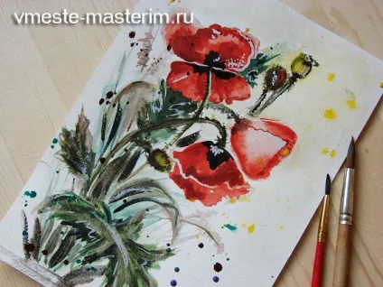 Як намалювати маки аквареллю (майстер-клас) (маки) Як намалювати маки аквареллю (майстер-клас)