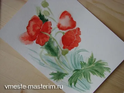 Як намалювати маки аквареллю (майстер-клас) (маки) Як намалювати маки аквареллю (майстер-клас)