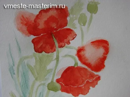 Як намалювати маки аквареллю (майстер-клас) (намалювати) Як намалювати маки аквареллю (майстер-клас)