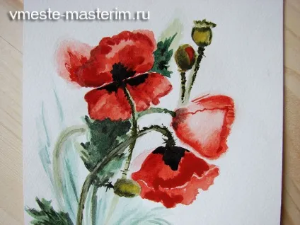 Як намалювати маки аквареллю (майстер-клас) (маки) Як намалювати маки аквареллю (майстер-клас)