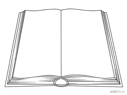 Як намалювати відкриту книгу, поетапно (відкриту) Як намалювати відкриту книгу, поетапно