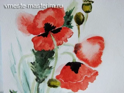 Як намалювати маки аквареллю (майстер-клас) (маки) Як намалювати маки аквареллю (майстер-клас)