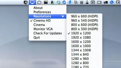 Як встановити максимальний дозвіл екрана на нових macbook pro retina 2013