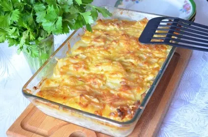 Картопляна запіканка з м'ясом простий рецепт (м'ясом) Картопляна запіканка з м'ясом простий рецепт