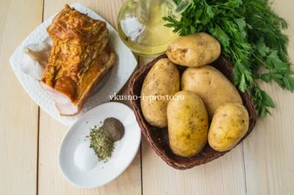 Картопля на шпажках з грудинкою (грудинкою) Картопля на шпажках з грудинкою