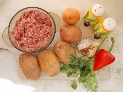 Картопля на шпажках в духовці з фаршем (рецепт) Картопля на шпажках в духовці з фаршем