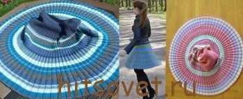 Спідниця плісе спицями