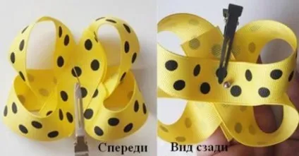 Шпилька для волосся своїми руками, бант з стрічок (бантик зі стрічок) Шпилька для волосся своїми руками, бант з стрічок
