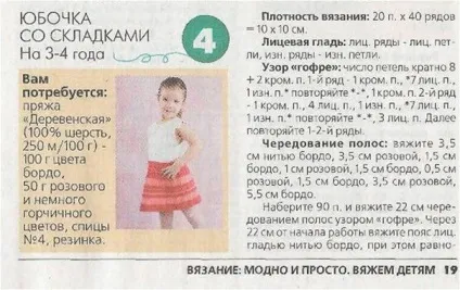 Спідниці плісе - в'язання спицями - країна мам (петель лицьових петля) Спідниці плісе - в'язання спицями - країна мам