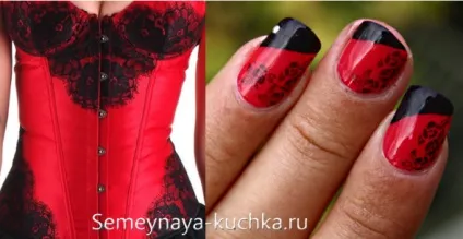 Червоно-чорна пристрасть нігтів і корсетів (12 дизайнів і 3 уроки), сімейна купка (нігтів) Червоно-чорна пристрасть нігтів і корсетів (12 дизайнів і 3 уроки), сімейна купка