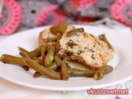 Куряче філе зі стручкової квасолею в фользі, рецепт з фото покроковий (куряче) Куряче філе зі стручкової квасолею в фользі, рецепт з фото покроковий