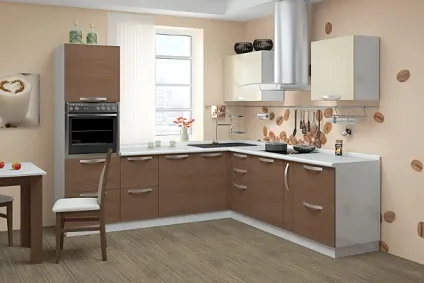 Кухня кольору кави з молоком - hd interior