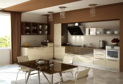 Кухня кольору кави з молоком - hd interior