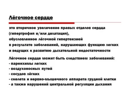 Легеневе серце - що це таке, механізм розвитку, легенева артерія (таке) Легеневе серце - що це таке, механізм розвитку, легенева артерія