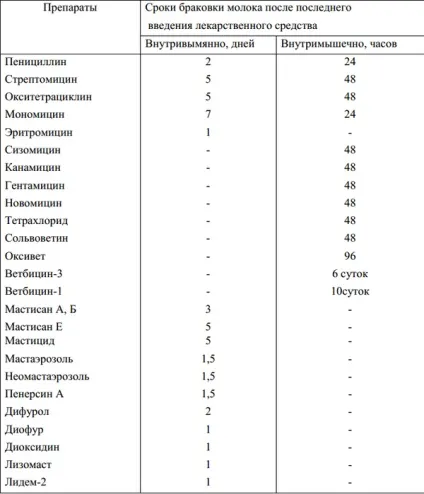 Лікування корів, хворих маститами