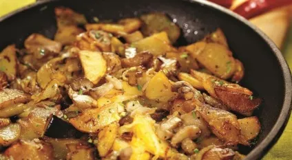 Маслюки смажені з картоплею