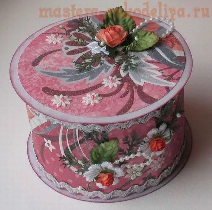 Майстер-клас кругла коробка для подарунка у вигляді тортика