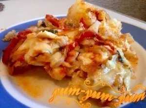 Запіканка з кольорової капусти з куркою (цвітної капусти куркою) Запіканка з кольорової капусти з куркою