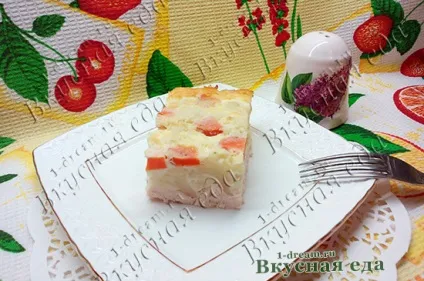 Запіканка з куркою і цвітною капустою - смачна їжа (кольоровий) Запіканка з куркою і цвітною капустою - смачна їжа