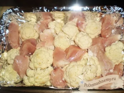 Запіканка з кольорової капусти в духовці з курячим філе (філе) Запіканка з кольорової капусти в духовці з курячим філе