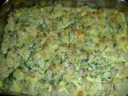 Запіканка з кольорової капусти з курячим філе - рецепт з фото (кольоровий) Запіканка з кольорової капусти з курячим філе - рецепт з фото