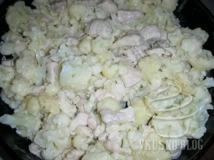 Запіканка з кольорової капусти з курячим філе - рецепт з фото (капусти) Запіканка з кольорової капусти з курячим філе - рецепт з фото
